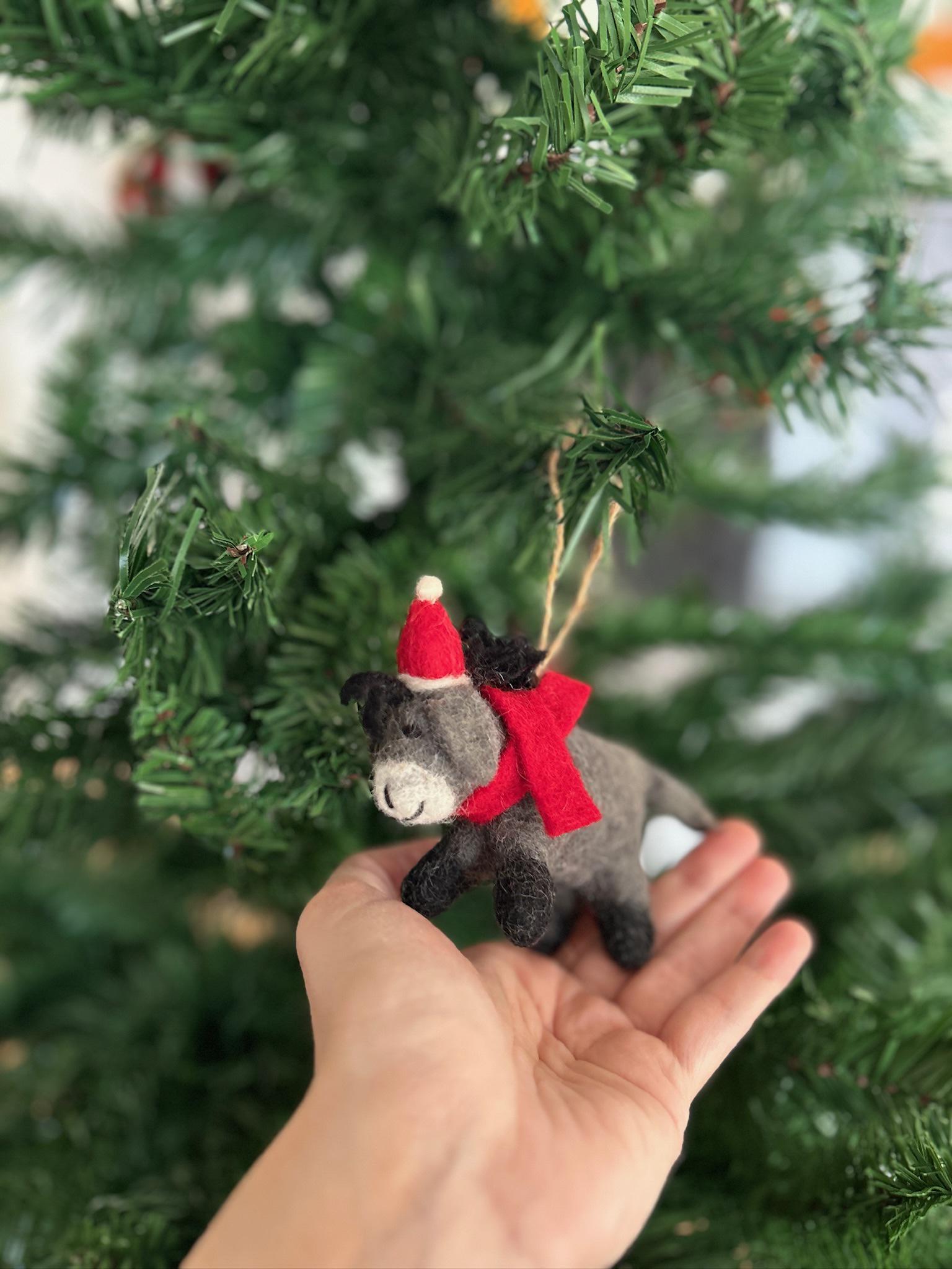 Weihnachtsanhänger Esel I Weihnachtsschmuck Esel I Filz I Weihnachtsbaum I Christbaumschmuck I Weihnachtsdeko