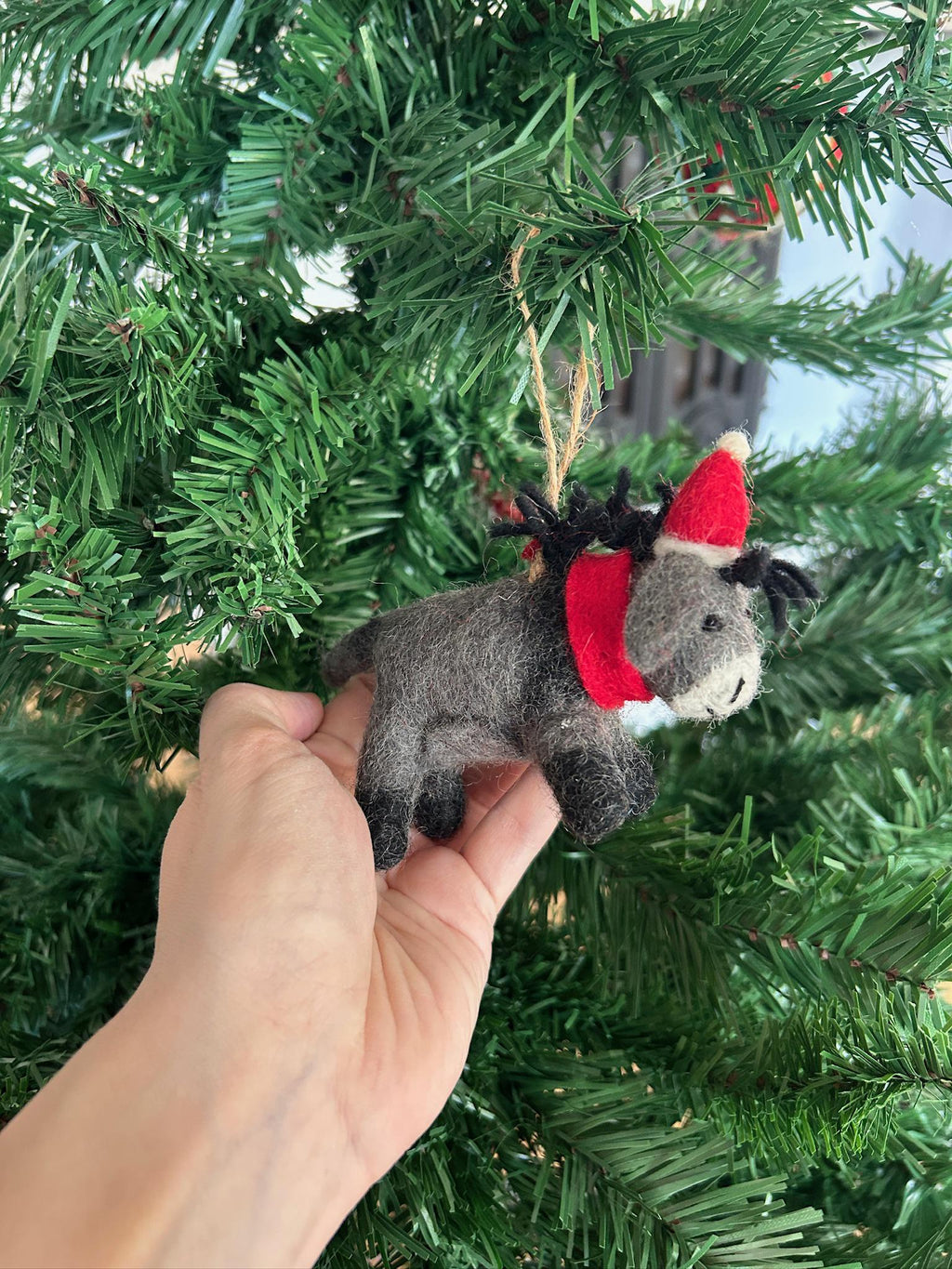 Weihnachtsanhänger Esel I Weihnachtsschmuck Esel I Filz I Weihnachtsbaum I Christbaumschmuck I Weihnachtsdeko