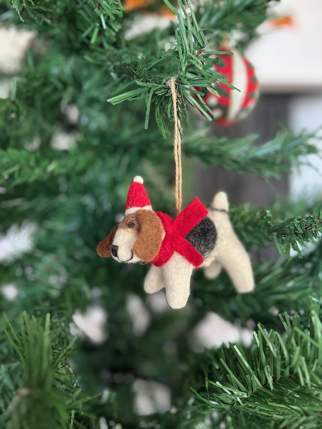 Weihnachtsanhänger Hund Beagle I Filz Christbaumschmuck Weihnachtsdeko