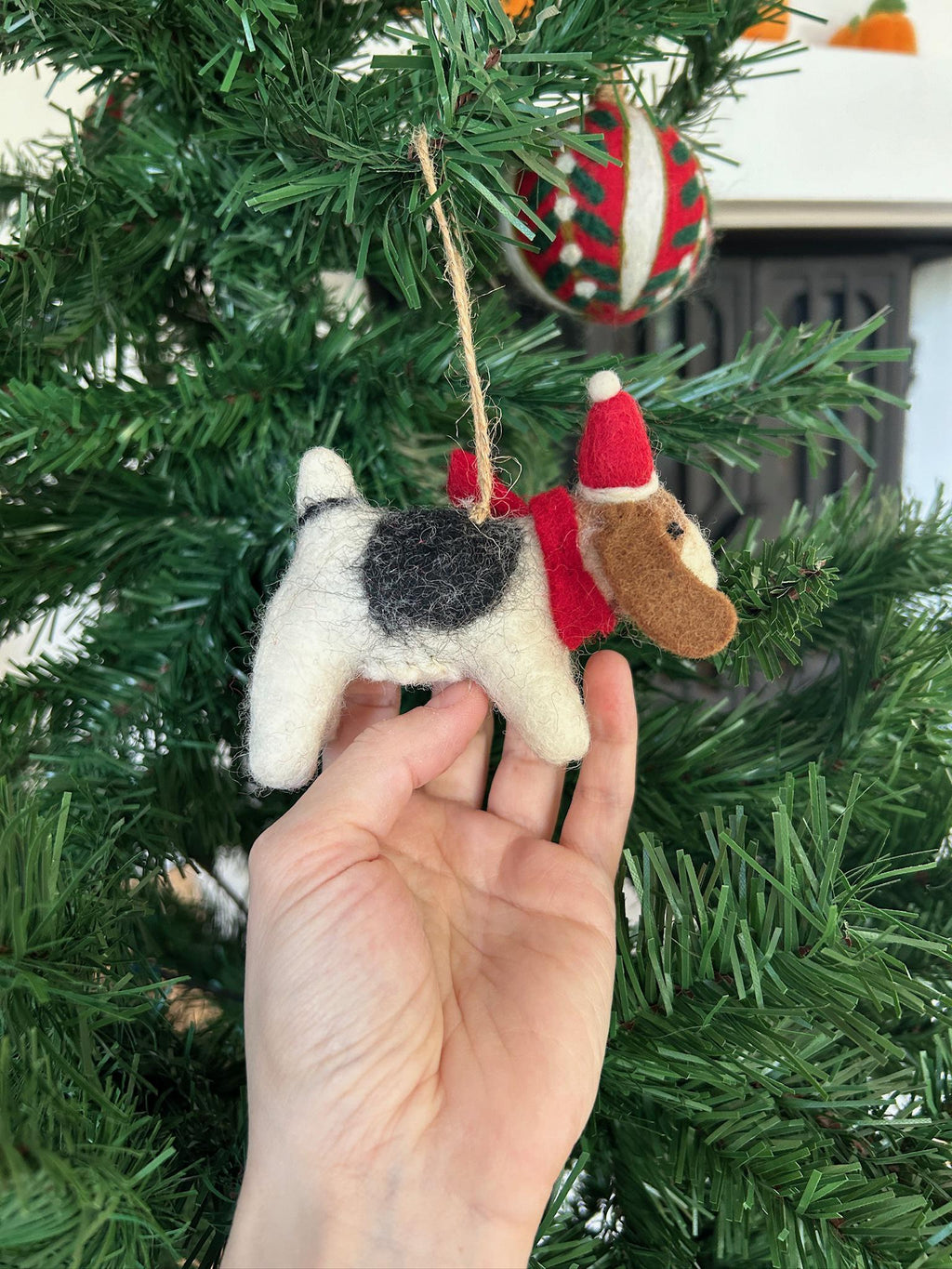 Weihnachtsanhänger Hund Beagle I Filz Christbaumschmuck Weihnachtsdeko
