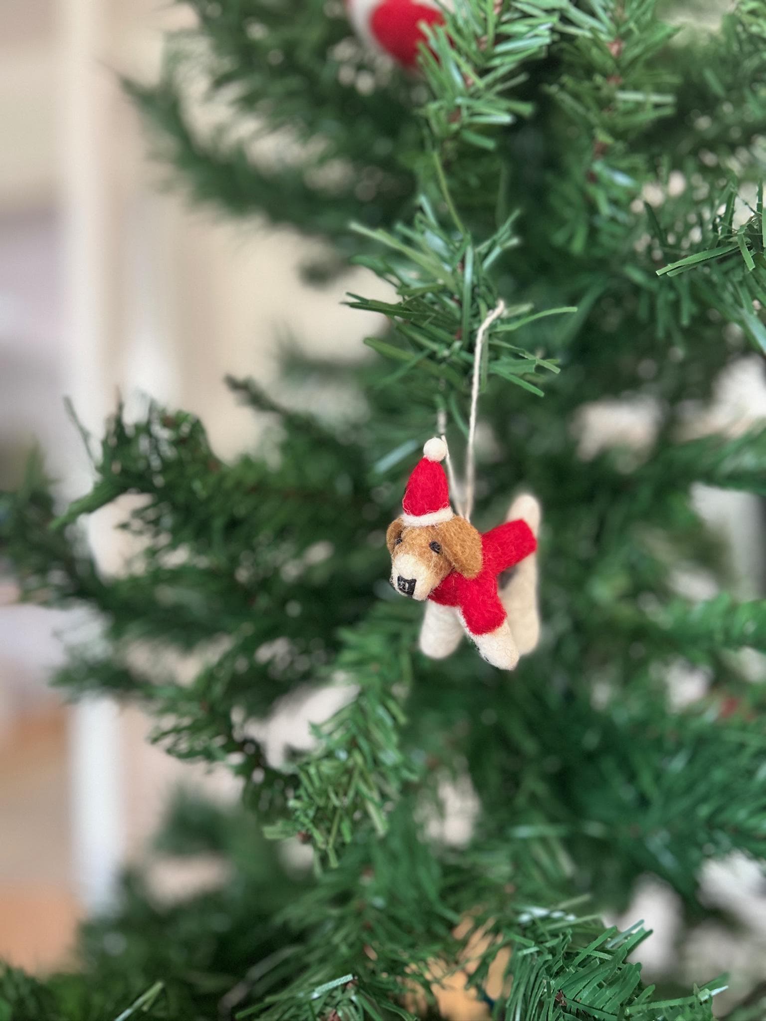 Weihnachtsanhänger Hund Beagle I Filz Christbaumschmuck Weihnachtsdeko I Beagle Welpe