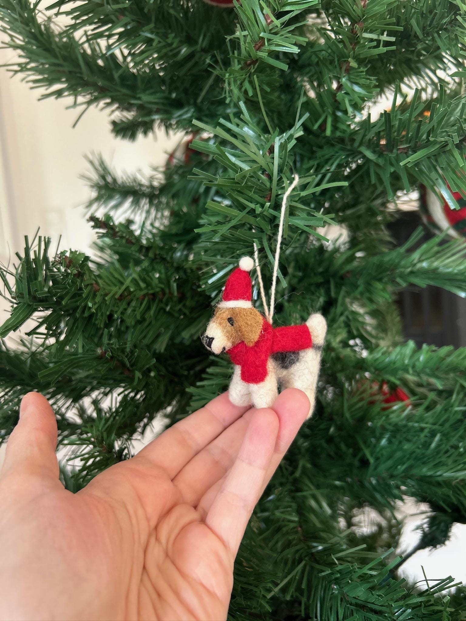 Weihnachtsanhänger Hund Beagle I Filz Christbaumschmuck Weihnachtsdeko I Beagle Welpe