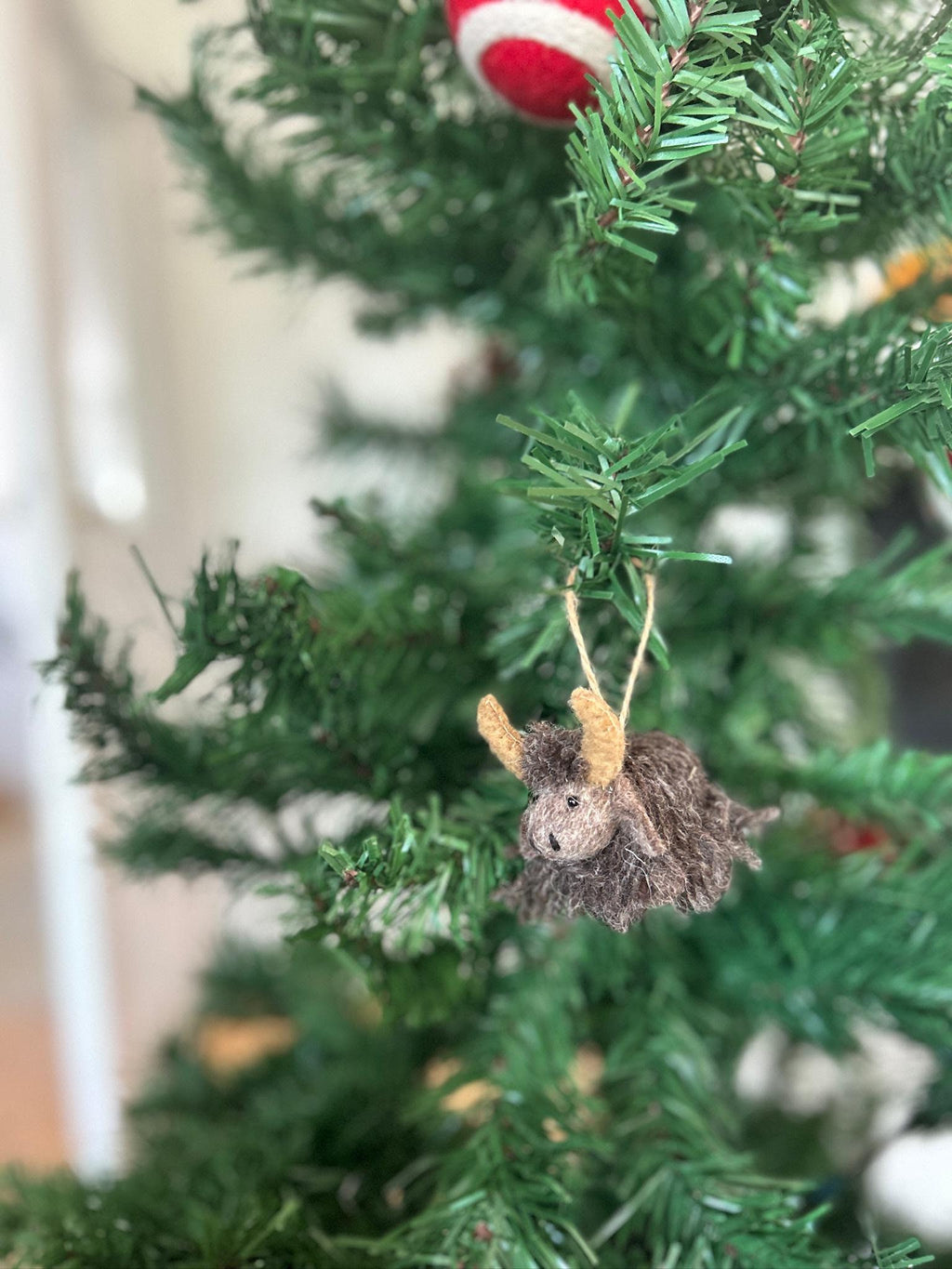 Filzanhänger Yak I Osterdeko I Christbaumschmuck I Weihnachtsdeko I Winter Weihnachtsbaum I Weihnachtsyak