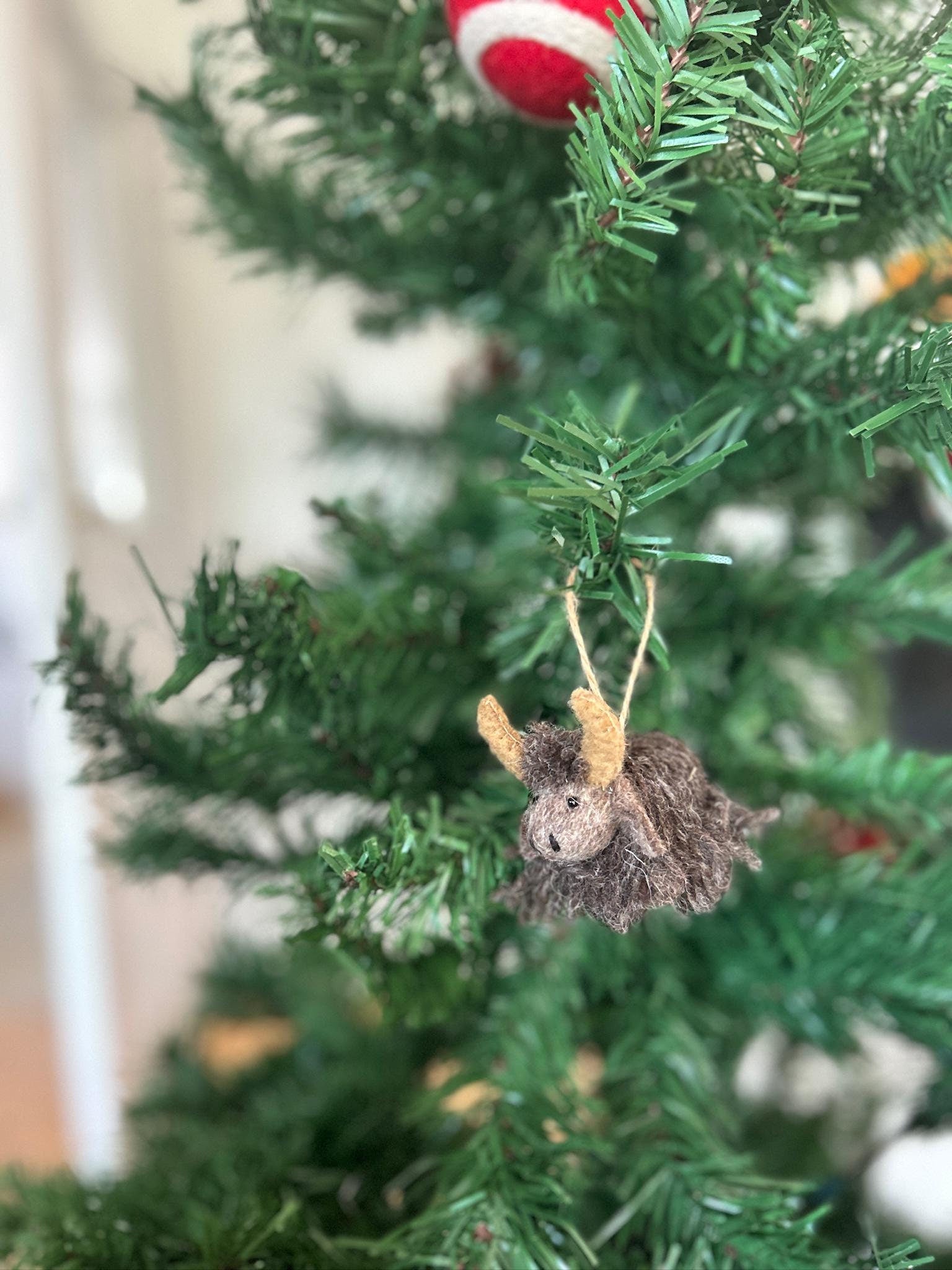 Filzanhänger Yak I Osterdeko I Christbaumschmuck I Weihnachtsdeko I Winter Weihnachtsbaum I Weihnachtsyak