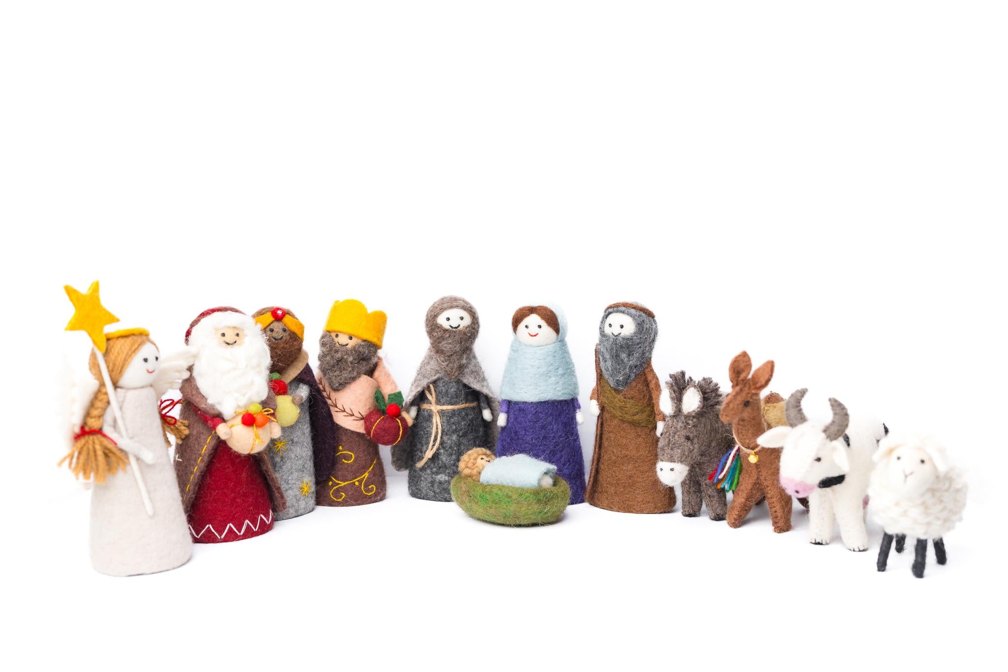 Weihnachtskrippe aus Filz I Weihnachtsdeko I handgemacht I Maria und Josef I Stall I Heilige 3 Könige I Jesuskind I Weihnachtsgeschichte