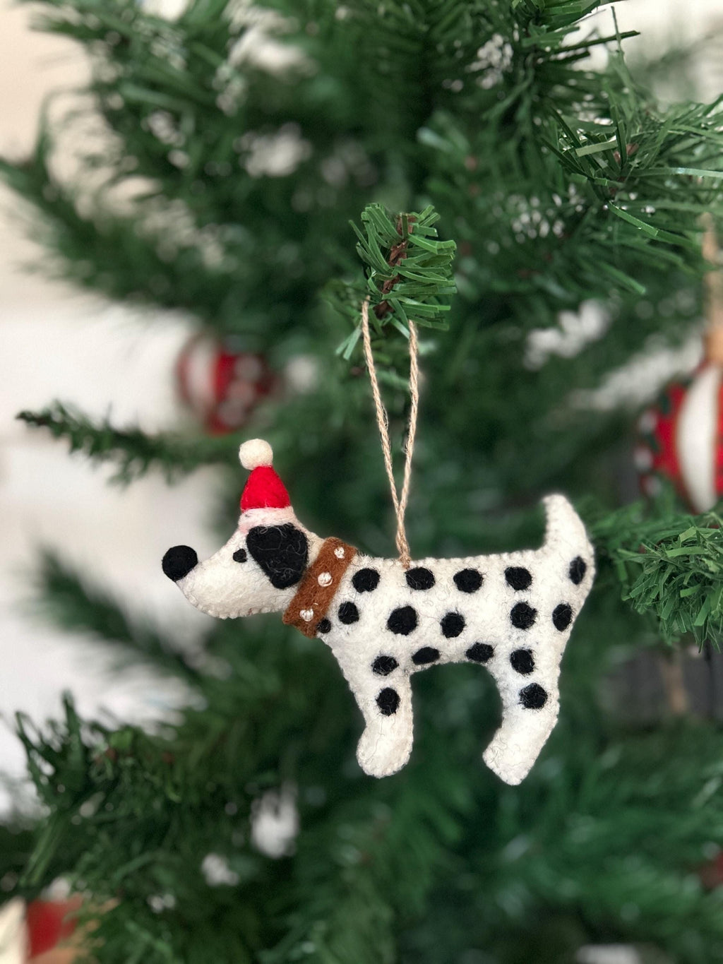 Weihnachtsanhänger Hund Dalmatiner I Filz Christbaumschmuck Weihnachtsdeko