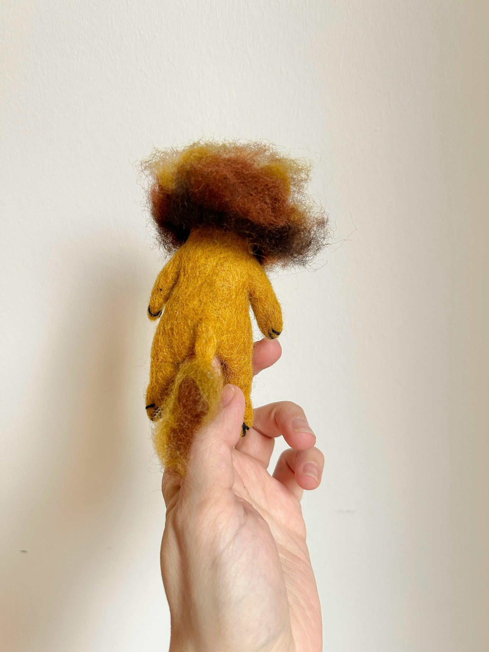 Niedliche Fingerpuppe Löwe aus Filz I Fingerspiel I Wildtiere I Spielzeug Montessori I Geschichten erzählen I Dschungel