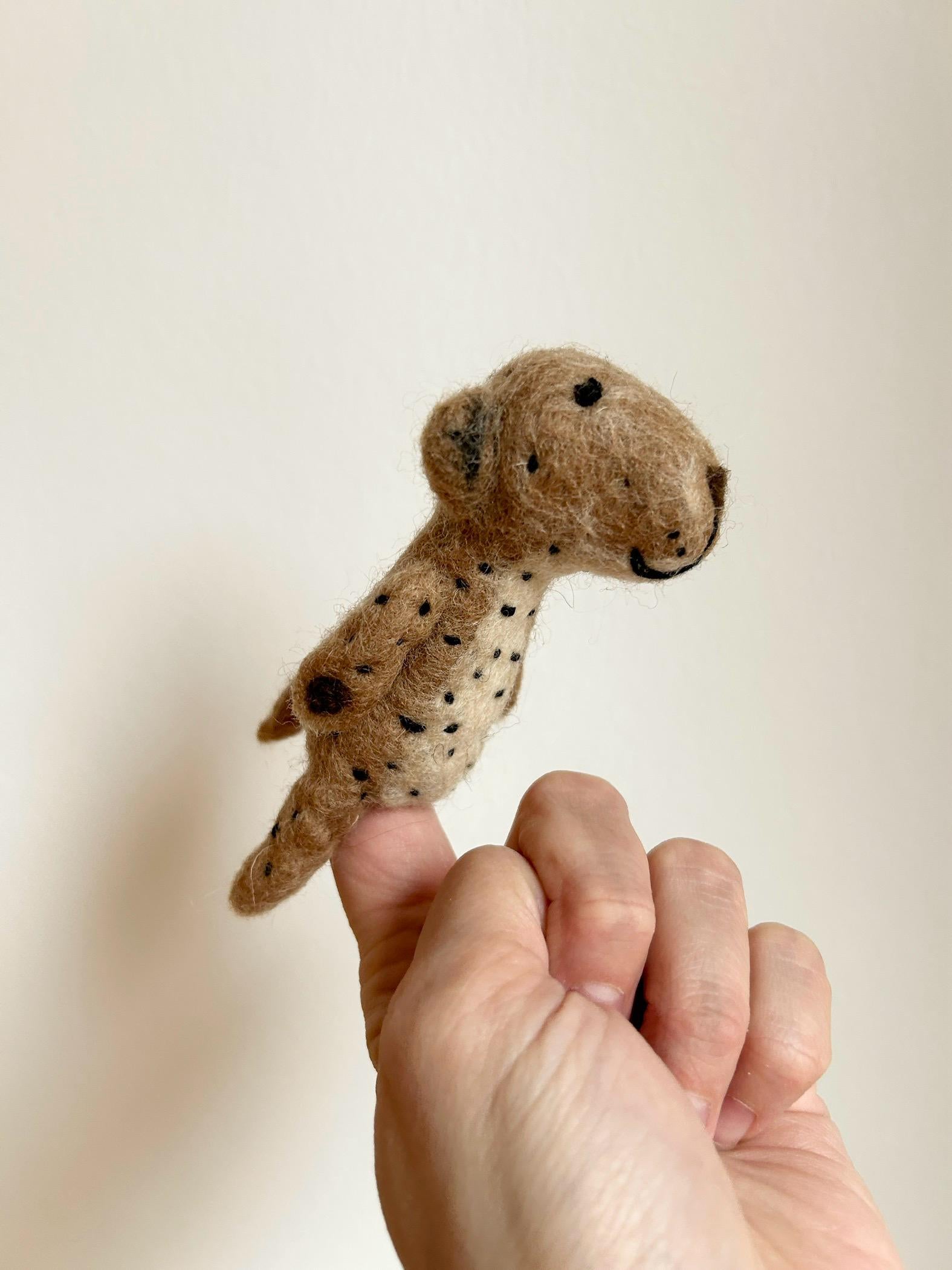 Niedliche Fingerpuppe Gepard aus Filz I Fingerspiel I Wildtiere I Spielzeug Montessori I Geschichten erzählen I Dschungel