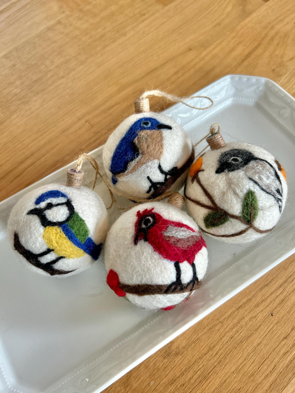 Weihnachtskugel Filz Rotkardinal Vogel I Weihnachtsdeko I Anhänger I Vogel Deko I Weihnachtsschmuck I Christbaumkugel I Christbaumschmuck I