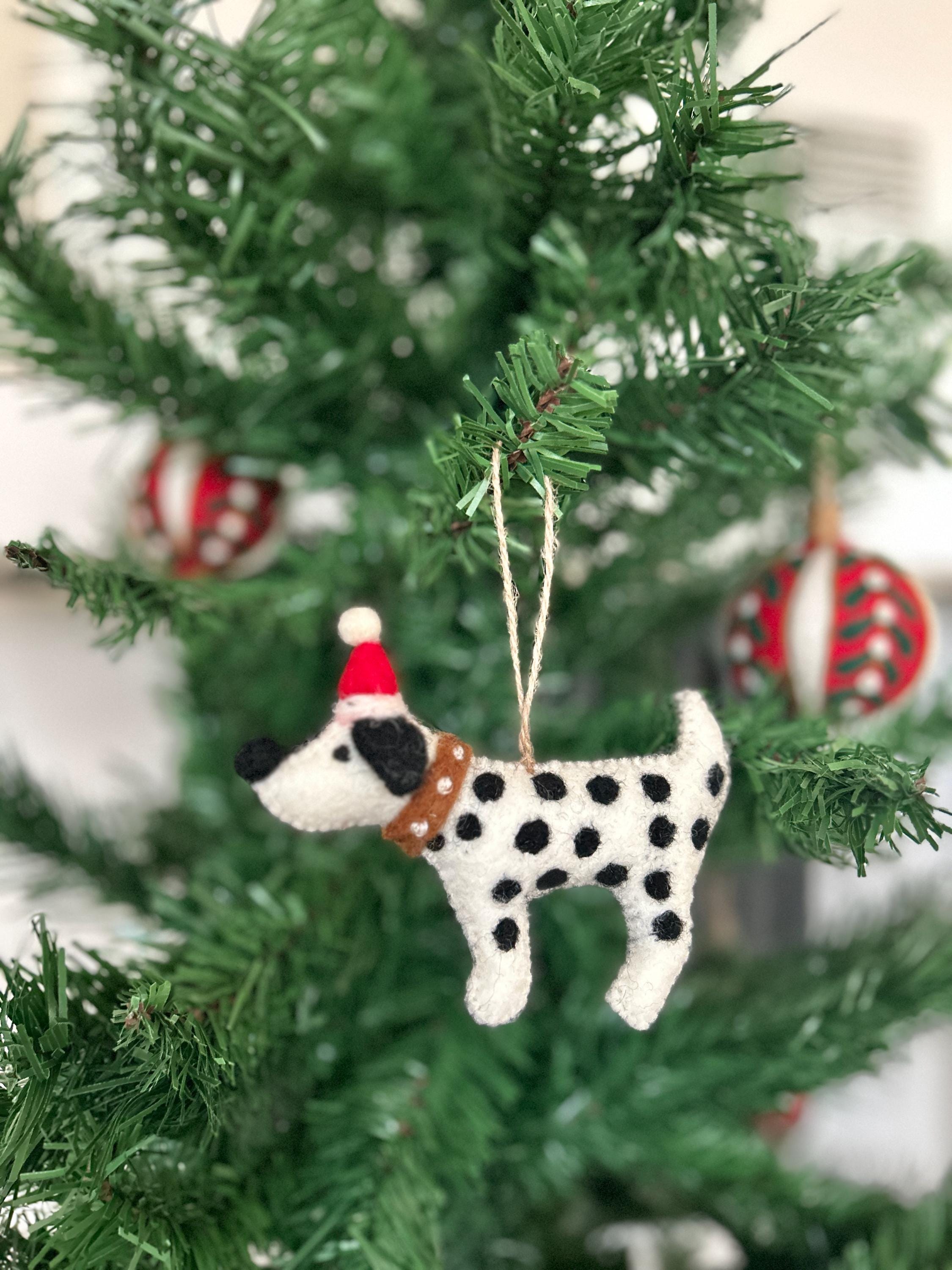 Weihnachtsanhänger Hund Dalmatiner I Filz Christbaumschmuck Weihnachtsdeko