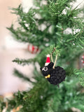 Weihnachtsanhänger schwarzes Schaf mit GlöckchenI Christbaumschmuck Weihnachtsdeko I Winter Weihnachtsbaum I Weihnachtsschaf