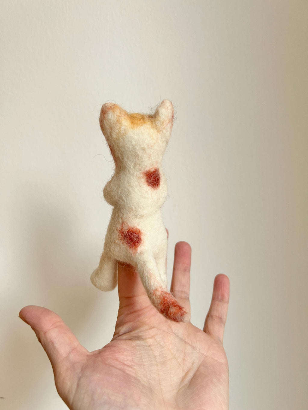 Niedliche Fingerpuppe Katze bunt aus Filz I Fingerspiel I Bauernhoftier I Haustiere I Spielzeug Montessori I Geschichten erzählen I Katzen
