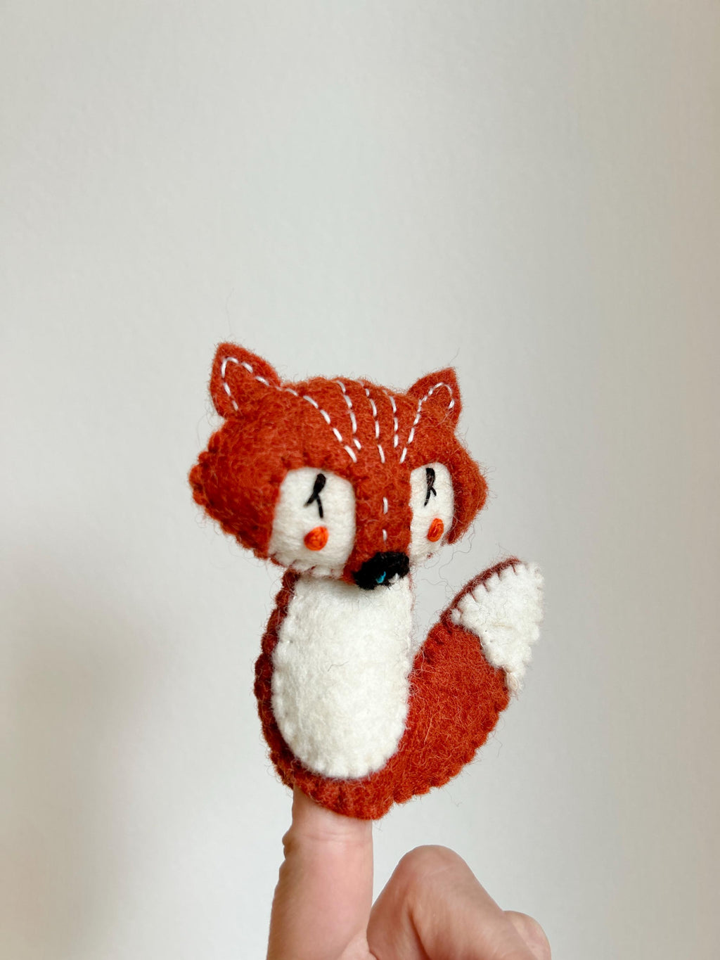 Niedliche Fingerpuppe Fuchs aus Filz I Fingerspiel I Waldtiere I roter Fuchs I Spielzeug Montessori I Geschichten erzählen