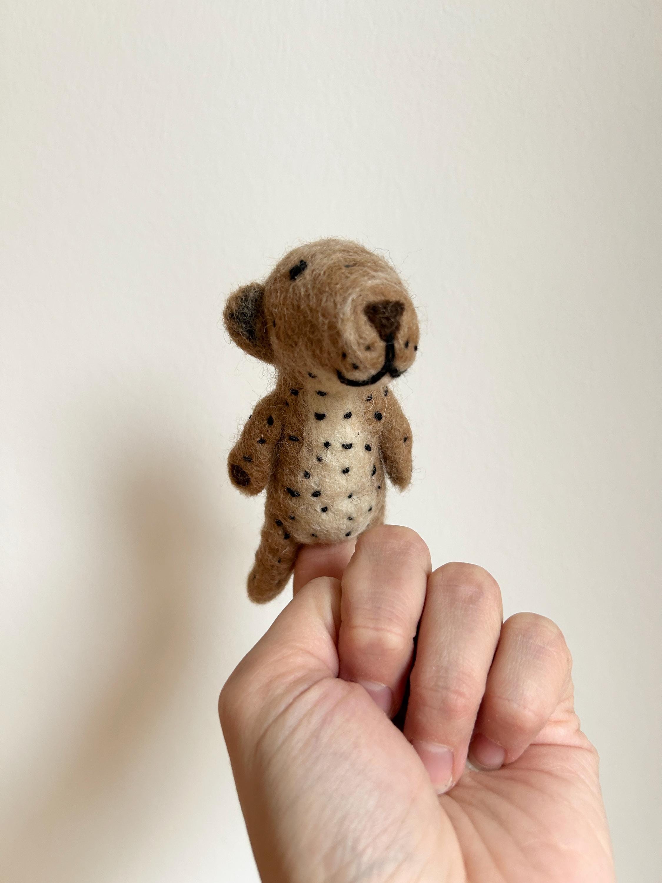 Niedliche Fingerpuppe Gepard aus Filz I Fingerspiel I Wildtiere I Spielzeug Montessori I Geschichten erzählen I Dschungel