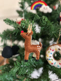 Weihnachtsanhänger Rudolf das Rentier I Filz Christbaumschmuck I Weihnachtsdeko I rote Nase I Rentier Deko