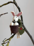 Anhänger Hase mit Eiern I Osterschmuck I Osterdeko I I Osterstrauß I Filzdeko Ostern I Osterhase I Frühling