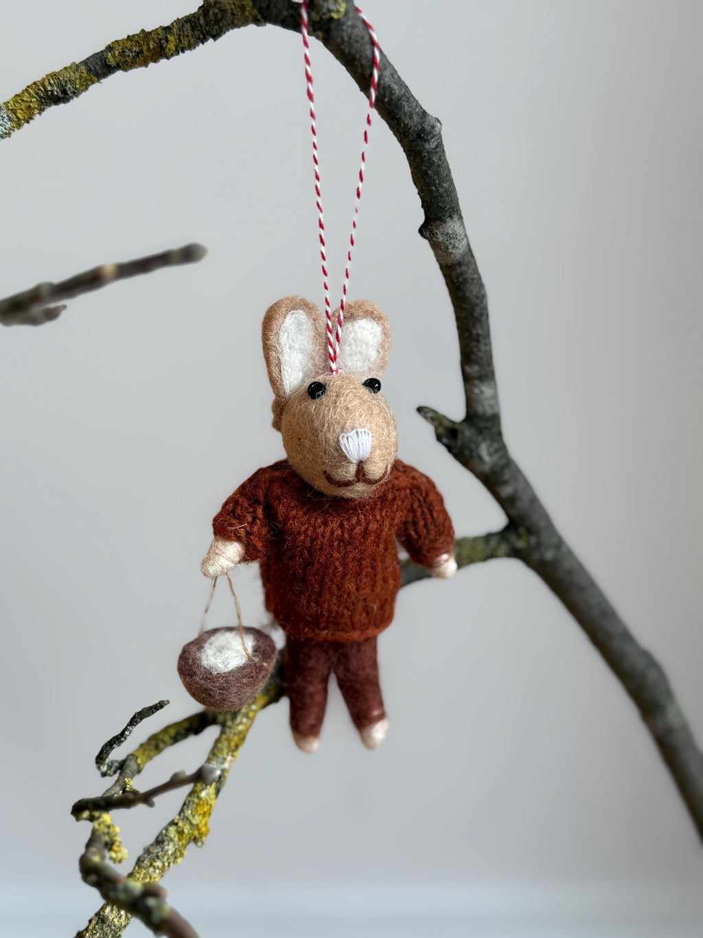 Anhänger Hase mit Osternest I Osterschmuck I Osterdeko I I Osterstrauß I Filzdeko Ostern I Osterhase I Frühling