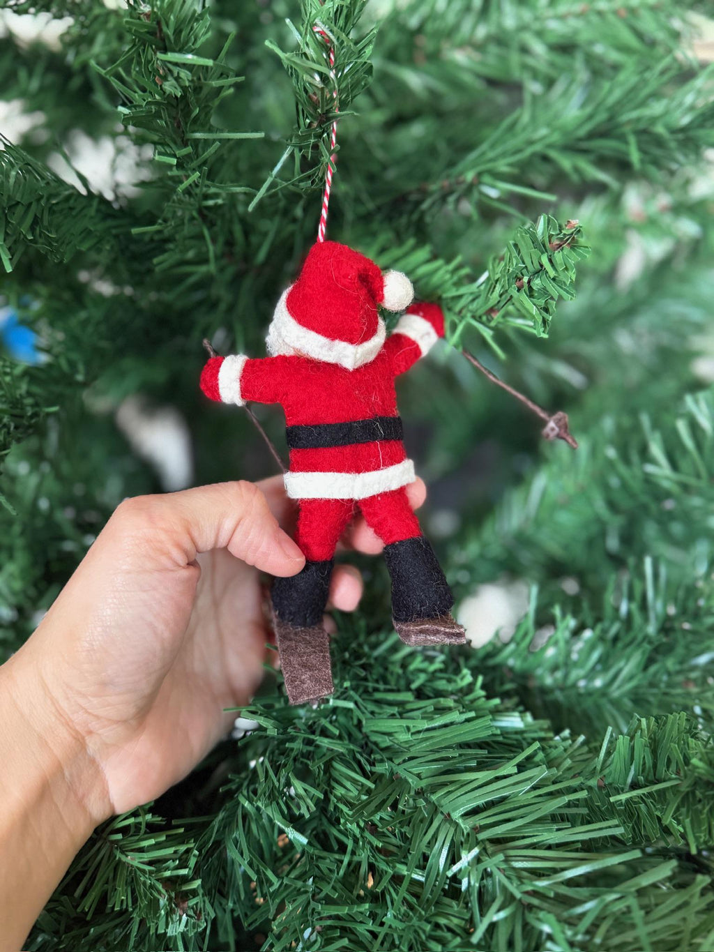Weihnachtsanhänger Weihnachtsmann I Skifahrer I Christbaumschmuck Weihnachtsdeko I Weihnachtsbaum I Alpin