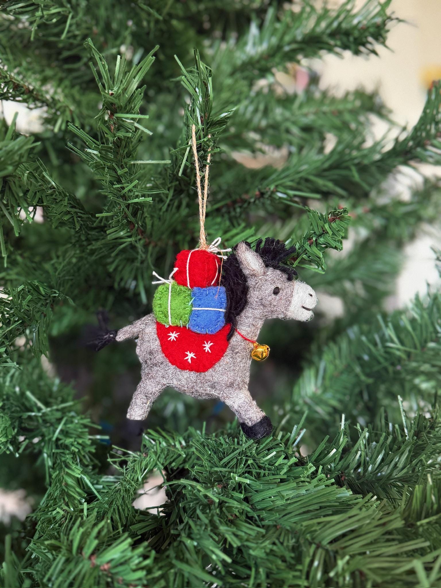 Weihnachtsanhänger Esel I Weihnachtsschmuck Esel I Filz I Weihnachtsbaum I Christbaumschmuck I Weihnachtsdeko