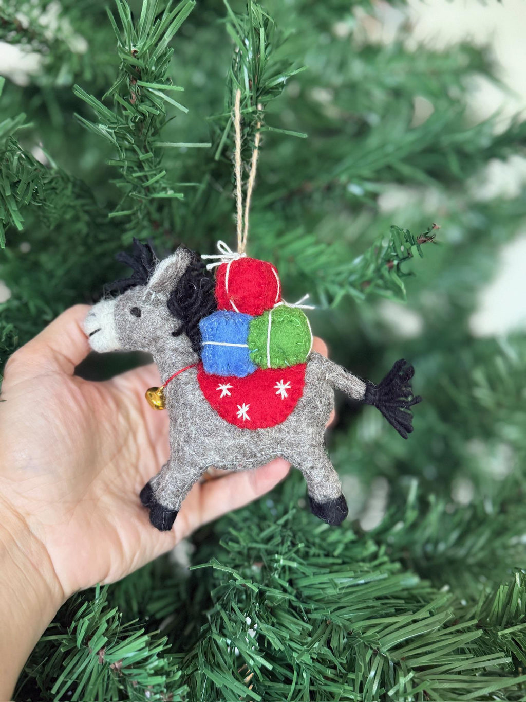 Weihnachtsanhänger Esel I Weihnachtsschmuck Esel I Filz I Weihnachtsbaum I Christbaumschmuck I Weihnachtsdeko