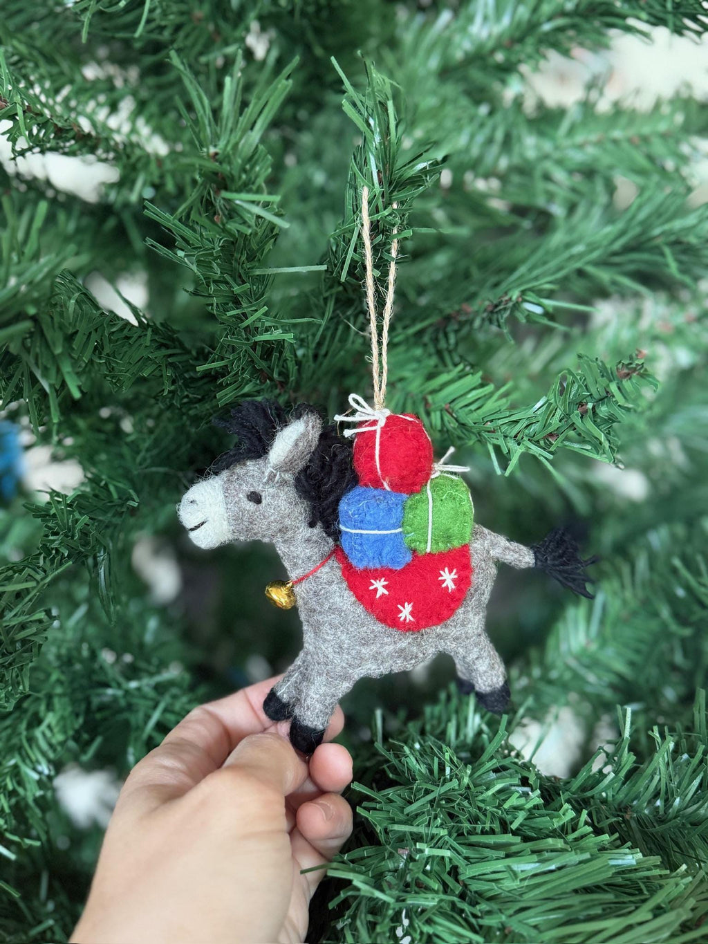 Weihnachtsanhänger Esel I Weihnachtsschmuck Esel I Filz I Weihnachtsbaum I Christbaumschmuck I Weihnachtsdeko