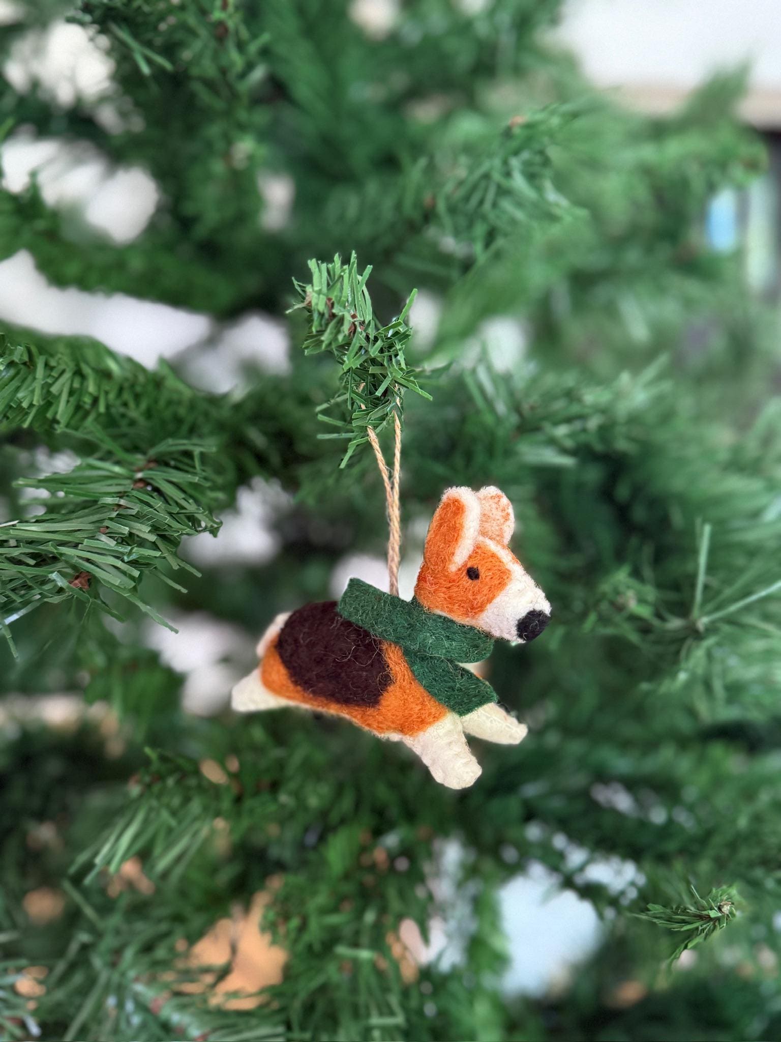 Weihnachtsanhänger Corgi aus Filz I Filz Christbaumschmuck I Weihnachtsdeko I Weihnachtscorgi I Hundeanhänger