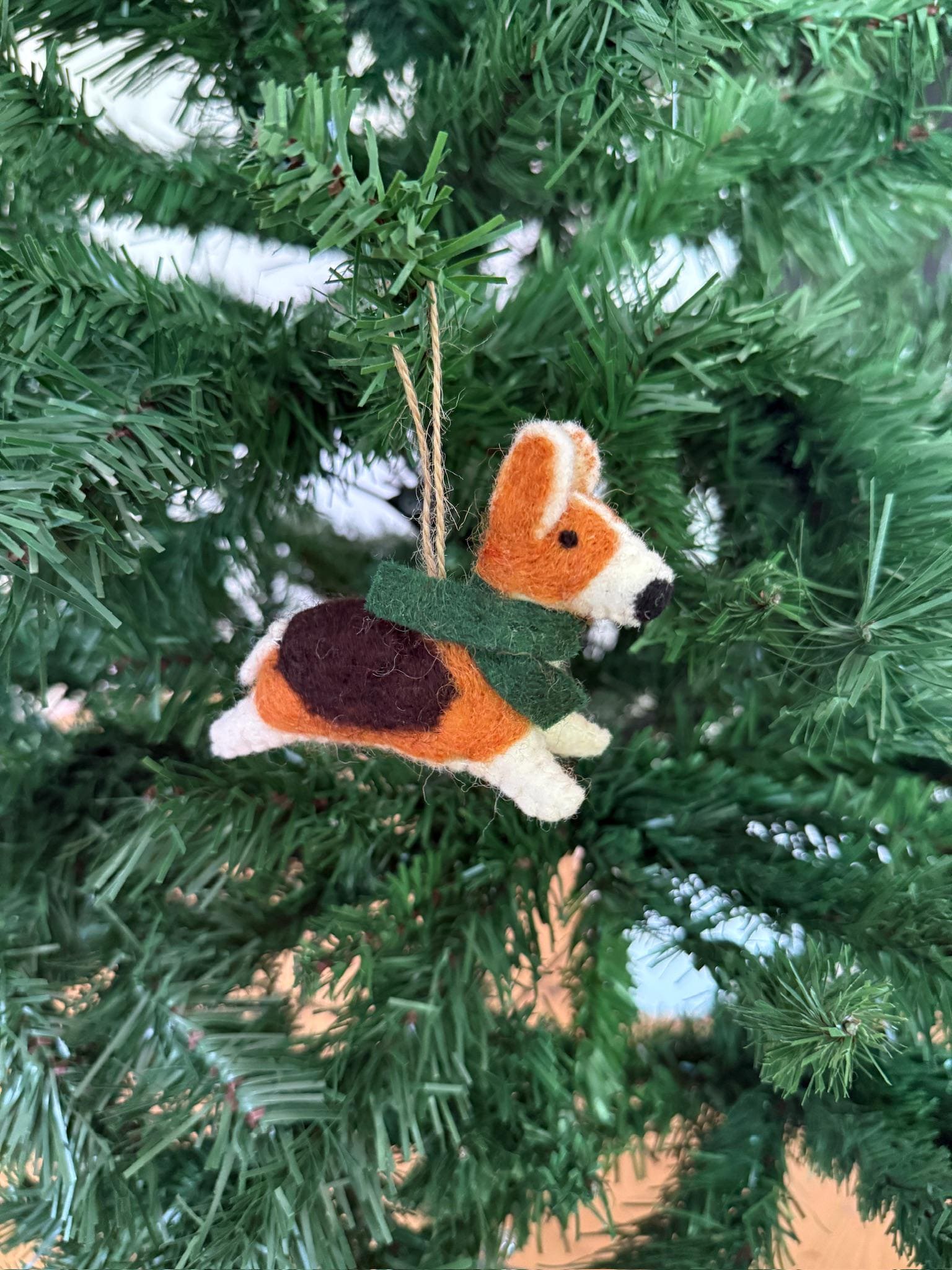 Weihnachtsanhänger Corgi aus Filz I Filz Christbaumschmuck I Weihnachtsdeko I Weihnachtscorgi I Hundeanhänger