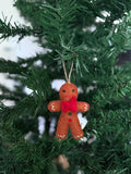 Weihnachtsanhänger Lebkuchenmann mit roter Schleife I Christbaumschmuck Weihnachtsdeko I Winterdeko I Weihnachtsbaum I Lebkuchen