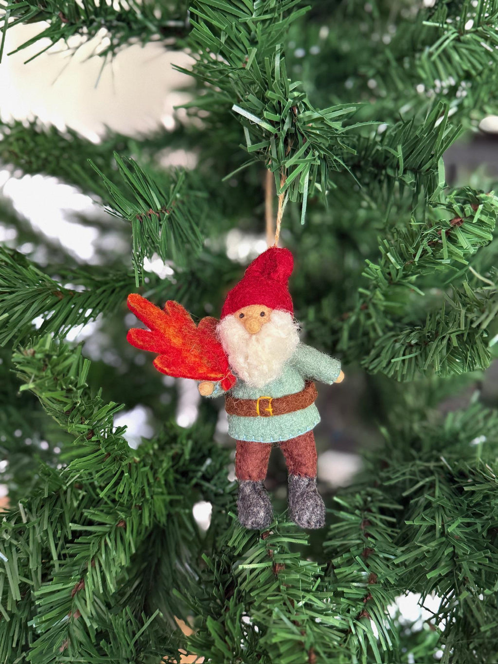 Weihnachtsanhänger Zwerg mit Blatt I Wichtel I Christbaumschmuck Weihnachtsdeko I Weihnachtsbaum I Weihnachtswichtel I Weihnachtszwerg