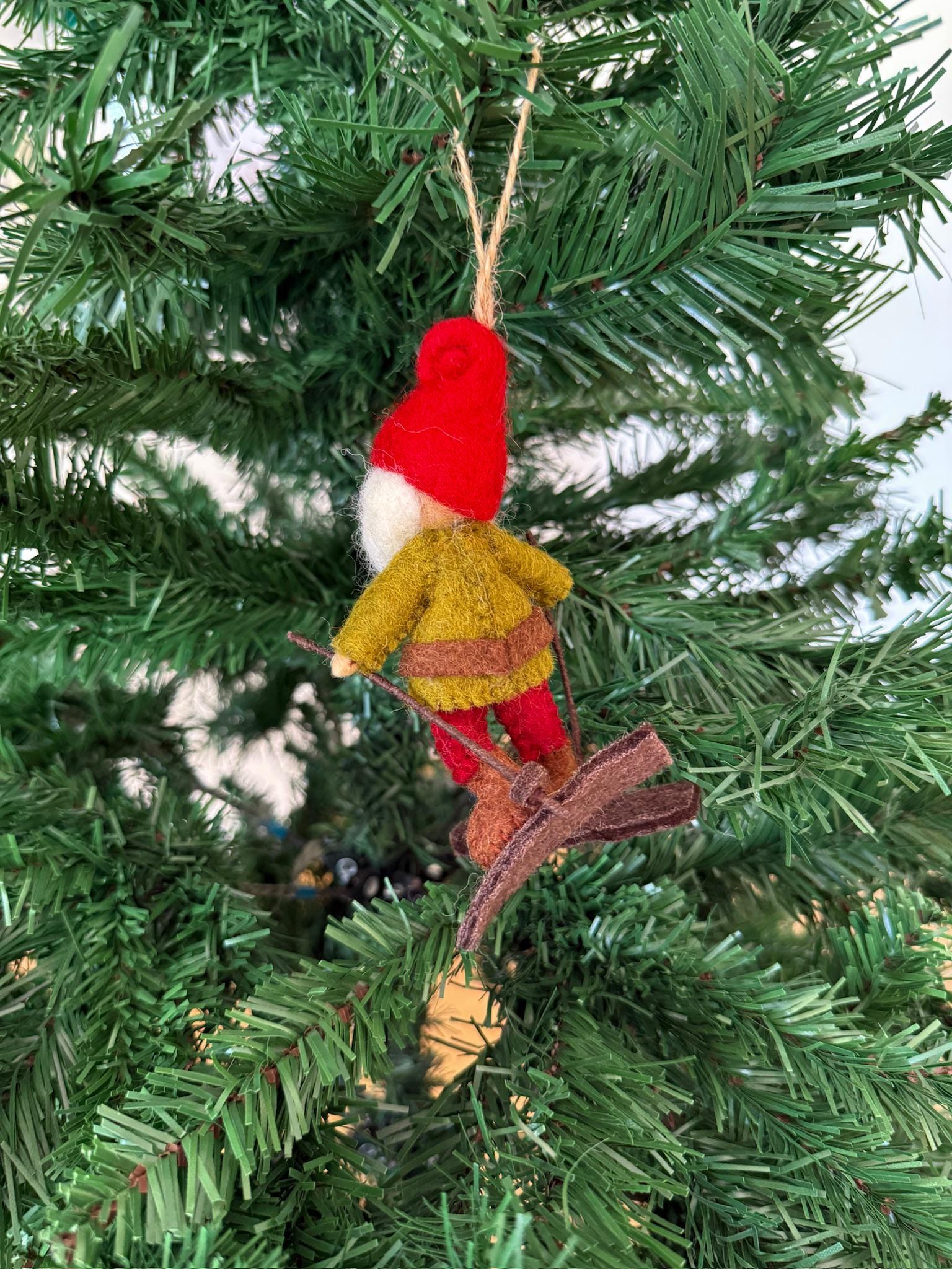 Weihnachtsanhänger Zwerg I Skifahrer I Christbaumschmuck Weihnachtsdeko I Weihnachtsbaum I Alpin I Wichtel