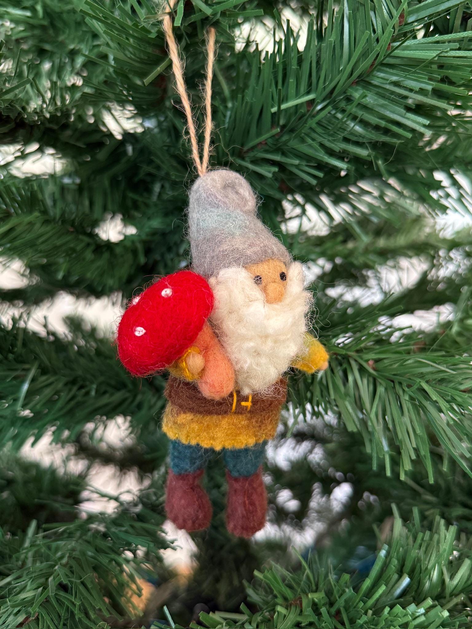 Weihnachtsanhänger Zwerg mit Fliegenpilz I Wichtel I Christbaumschmuck Weihnachtsdeko I Weihnachtsbaum I Weihnachtswichtel I Weihnachtszwerg