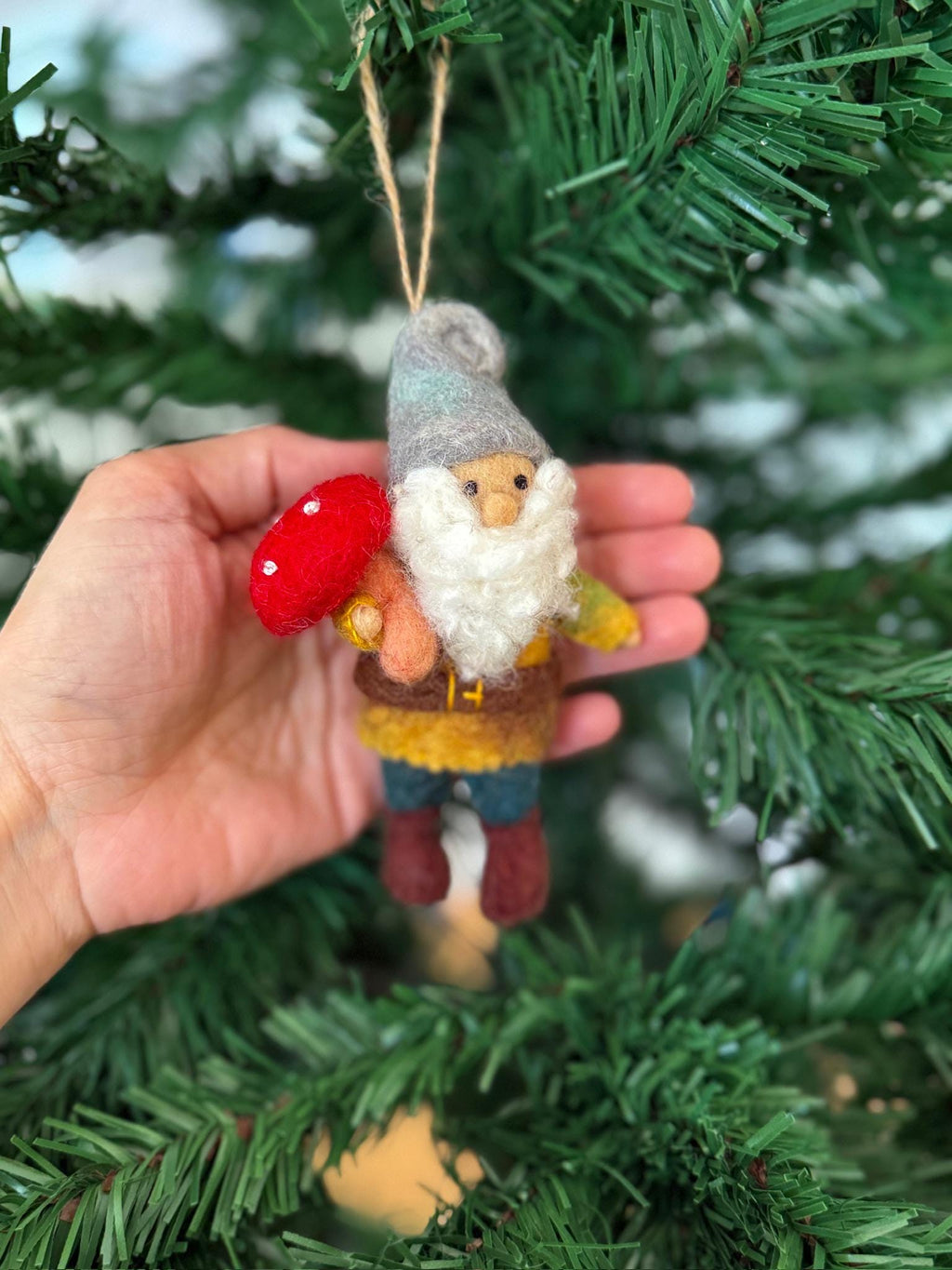 Weihnachtsanhänger Zwerg mit Fliegenpilz I Wichtel I Christbaumschmuck Weihnachtsdeko I Weihnachtsbaum I Weihnachtswichtel I Weihnachtszwerg