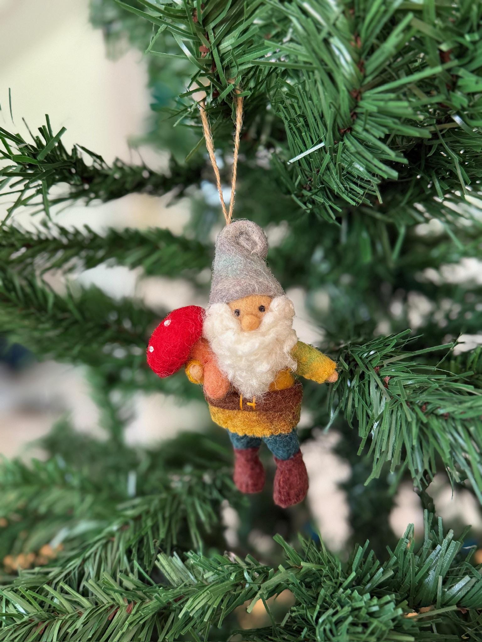 Weihnachtsanhänger Zwerg mit Fliegenpilz I Wichtel I Christbaumschmuck Weihnachtsdeko I Weihnachtsbaum I Weihnachtswichtel I Weihnachtszwerg