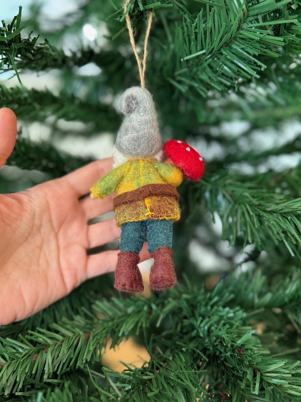 Weihnachtsanhänger Zwerg mit Fliegenpilz I Wichtel I Christbaumschmuck Weihnachtsdeko I Weihnachtsbaum I Weihnachtswichtel I Weihnachtszwerg