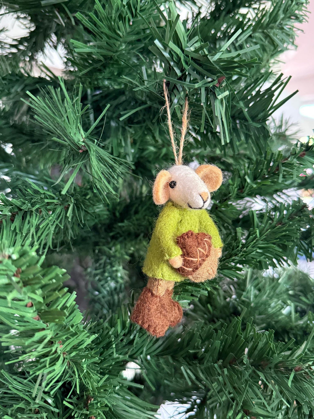Weihnachtsanhänger Maus mit EicheI Christbaumschmuck Weihnachtsdeko I Winter Weihnachtsbaum I Weihnachtsmaus