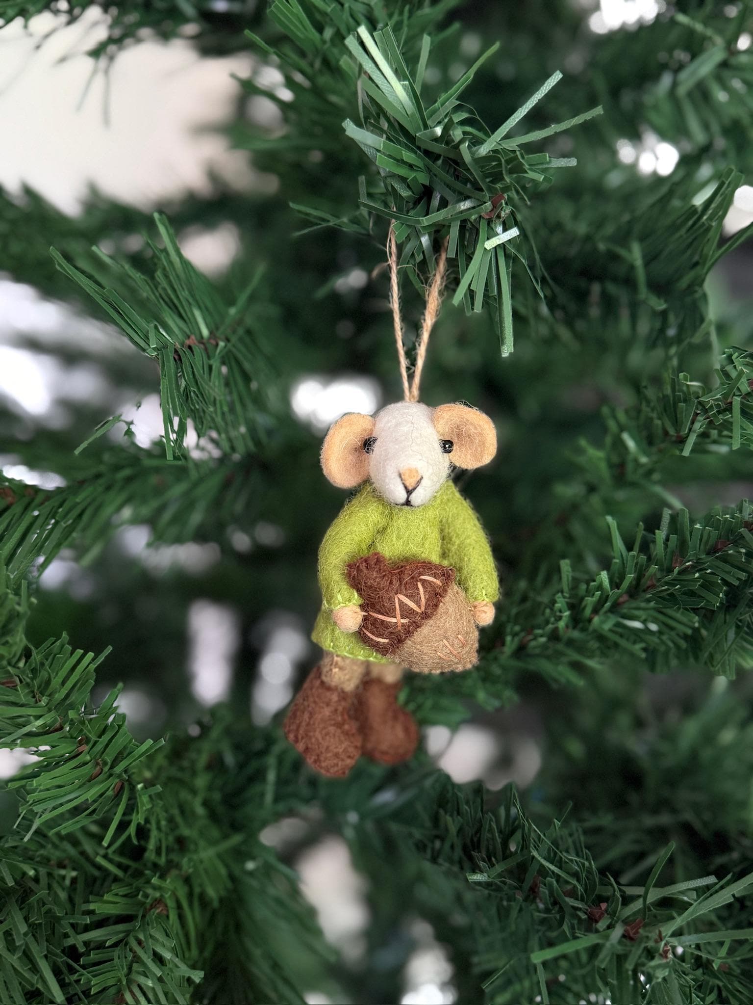 Weihnachtsanhänger Maus mit EicheI Christbaumschmuck Weihnachtsdeko I Winter Weihnachtsbaum I Weihnachtsmaus