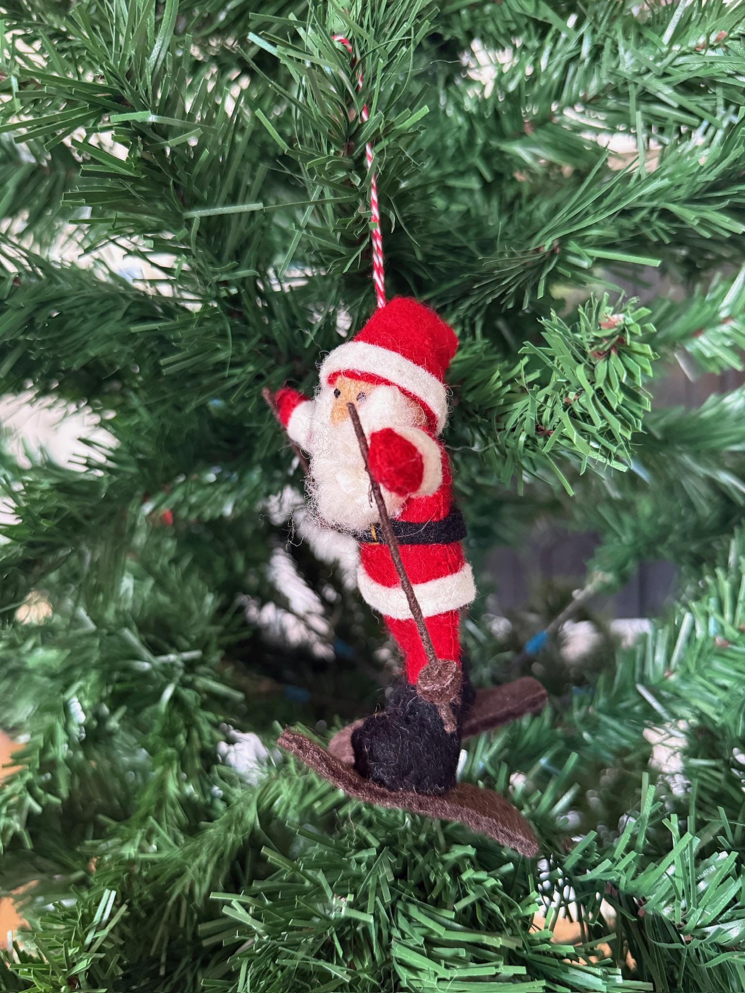 Weihnachtsanhänger Weihnachtsmann I Skifahrer I Christbaumschmuck Weihnachtsdeko I Weihnachtsbaum I Alpin