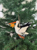 Anhänger Storch I Filz Christbaumschmuck I Weihnachtsdeko I Babyparty I Klapperstorch I Frühlingsdeko