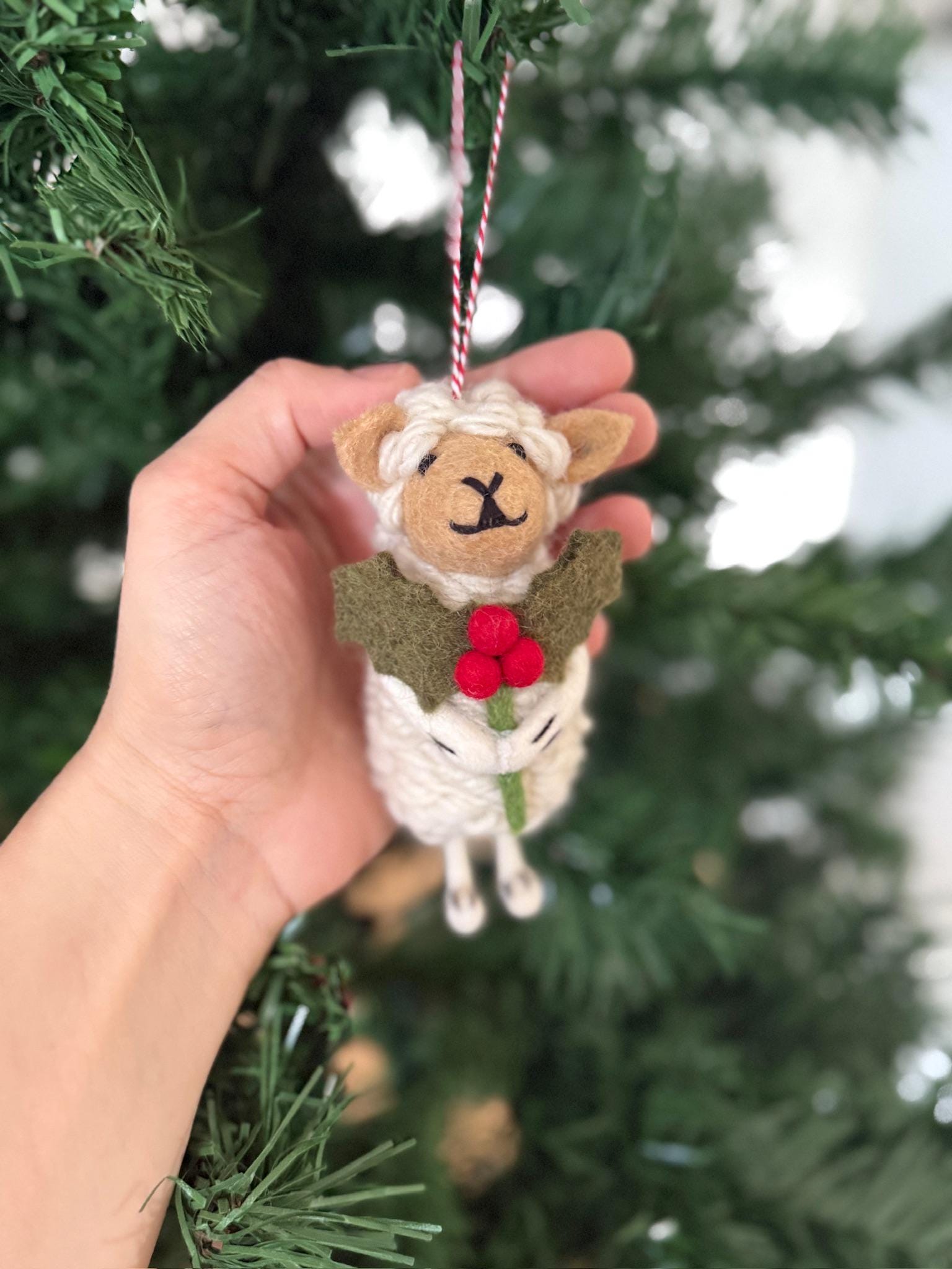Weihnachtsanhänger Schaf I Christbaumschmuck I Weihnachtsdeko I Winter Weihnachtsbaum I Weihnachtsschaf