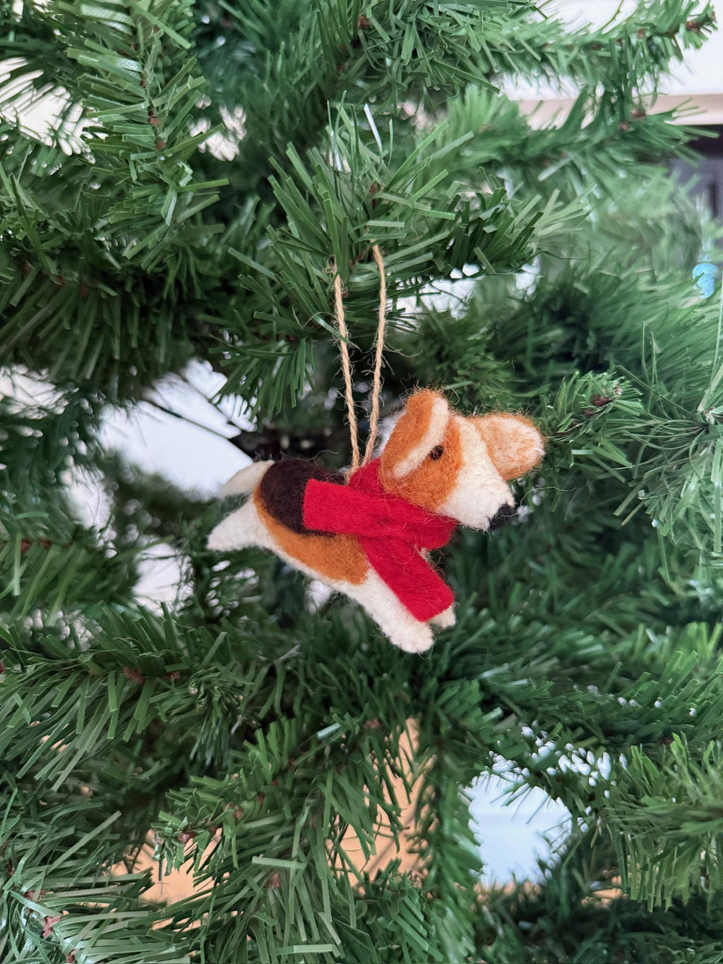 Weihnachtsanhänger Corgi aus Filz I Filz Christbaumschmuck I Weihnachtsdeko I Weihnachtscorgi I Hundeanhänger