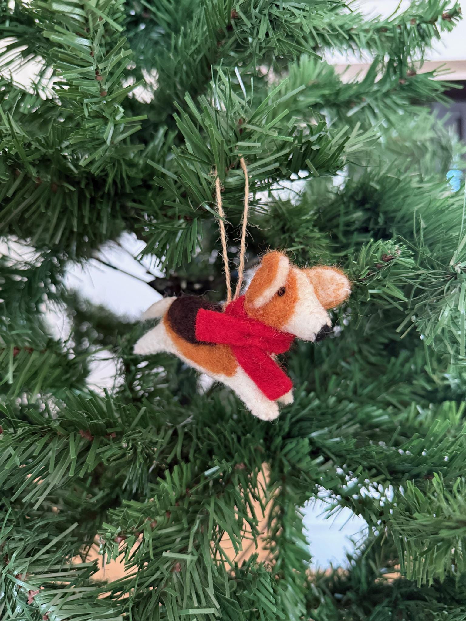 Weihnachtsanhänger Corgi aus Filz I Filz Christbaumschmuck I Weihnachtsdeko I Weihnachtscorgi I Hundeanhänger
