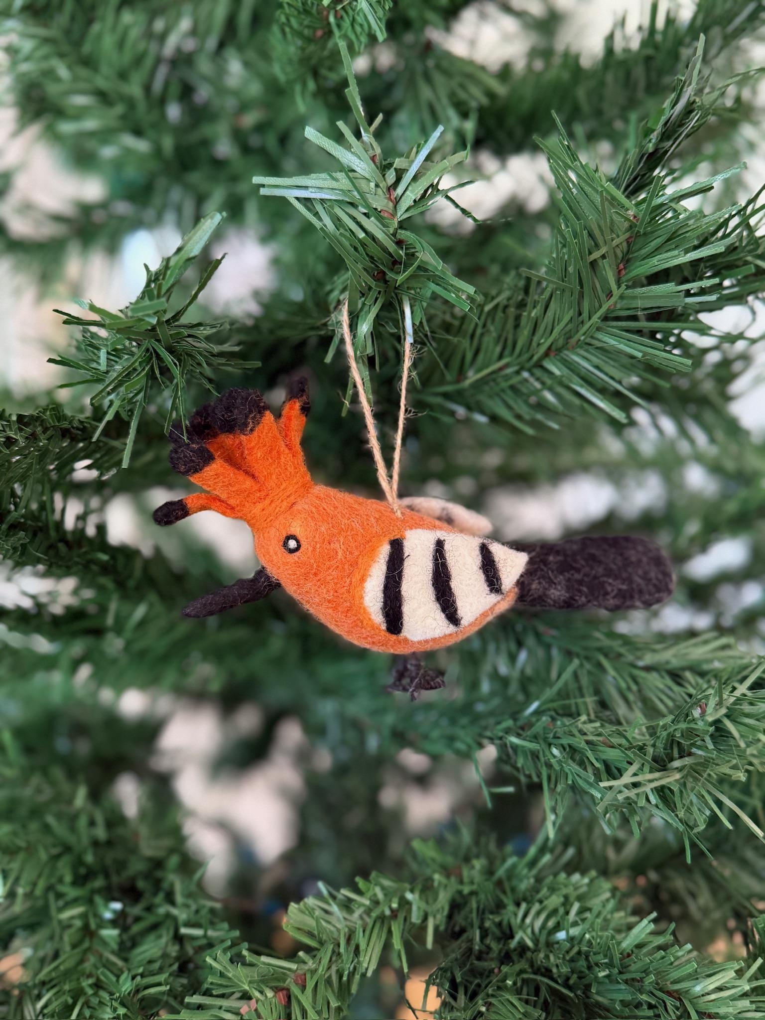 Filzanhänger Wiedehopf I Christbaumschmuck I Weihnachtsdeko I Winterdeko I Weihnachtsbaum I Frühlingsdeko I Vogeldeko I Naturdeko I Fair