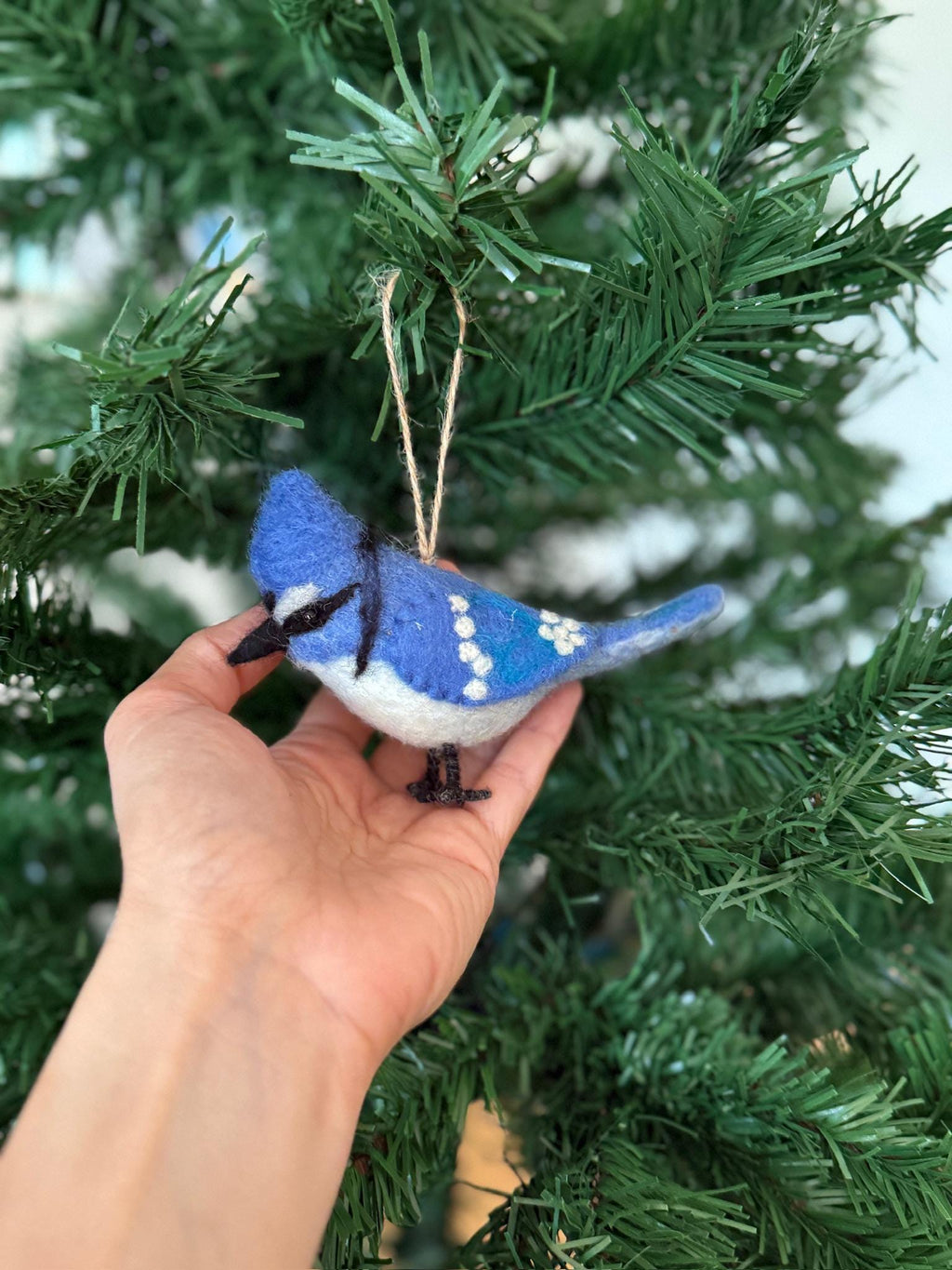 Filzanhänger Blauhäher I Christbaumschmuck I Weihnachtsdeko I Winterdeko I Weihnachtsbaum I Frühlingsdeko I Vogeldeko I Naturdeko I Fair