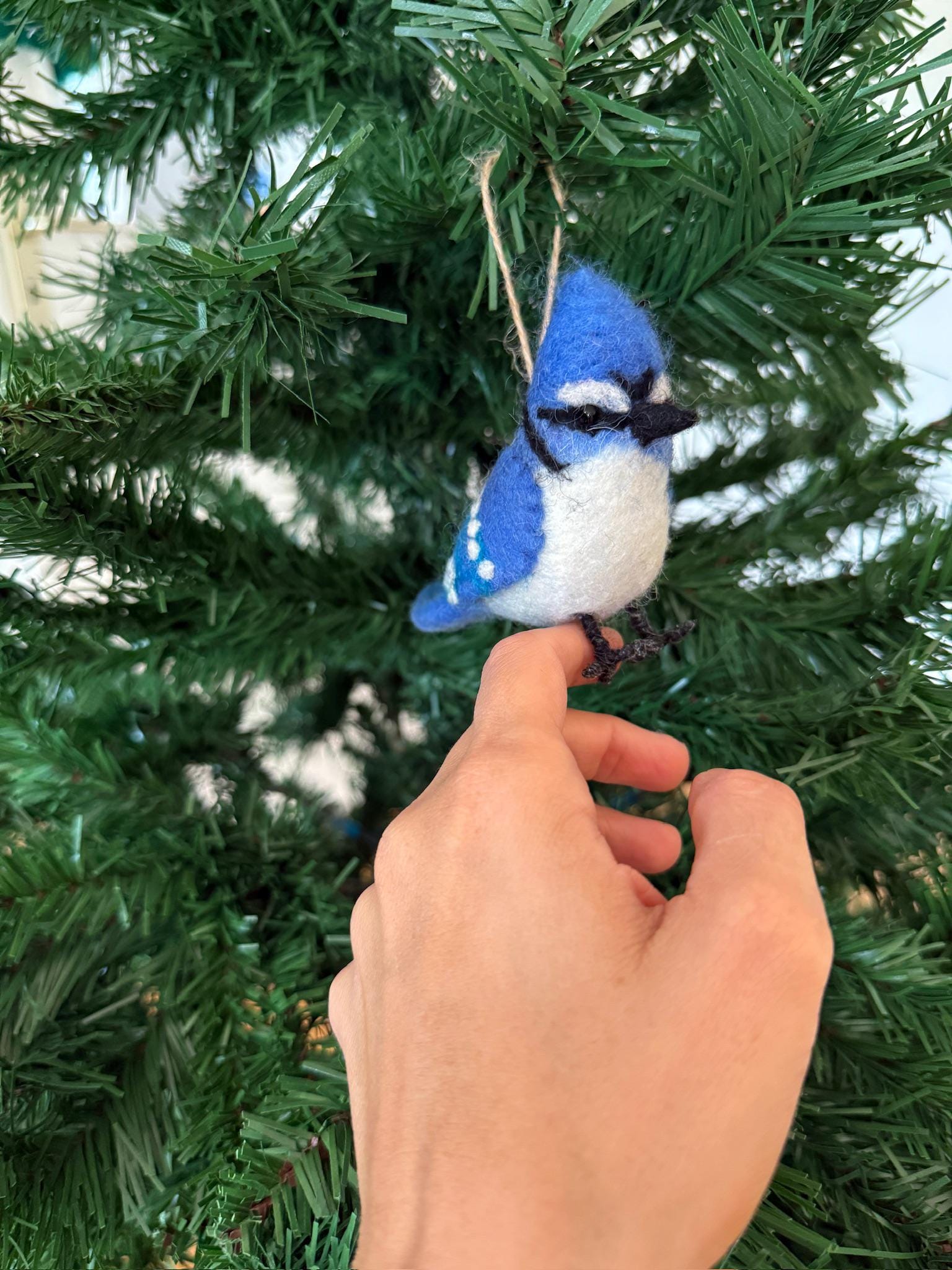 Filzanhänger Blauhäher I Christbaumschmuck I Weihnachtsdeko I Winterdeko I Weihnachtsbaum I Frühlingsdeko I Vogeldeko I Naturdeko I Fair
