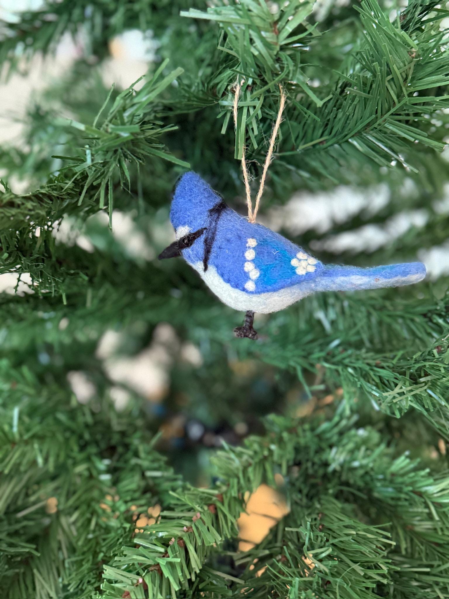 Filzanhänger Blauhäher I Christbaumschmuck I Weihnachtsdeko I Winterdeko I Weihnachtsbaum I Frühlingsdeko I Vogeldeko I Naturdeko I Fair