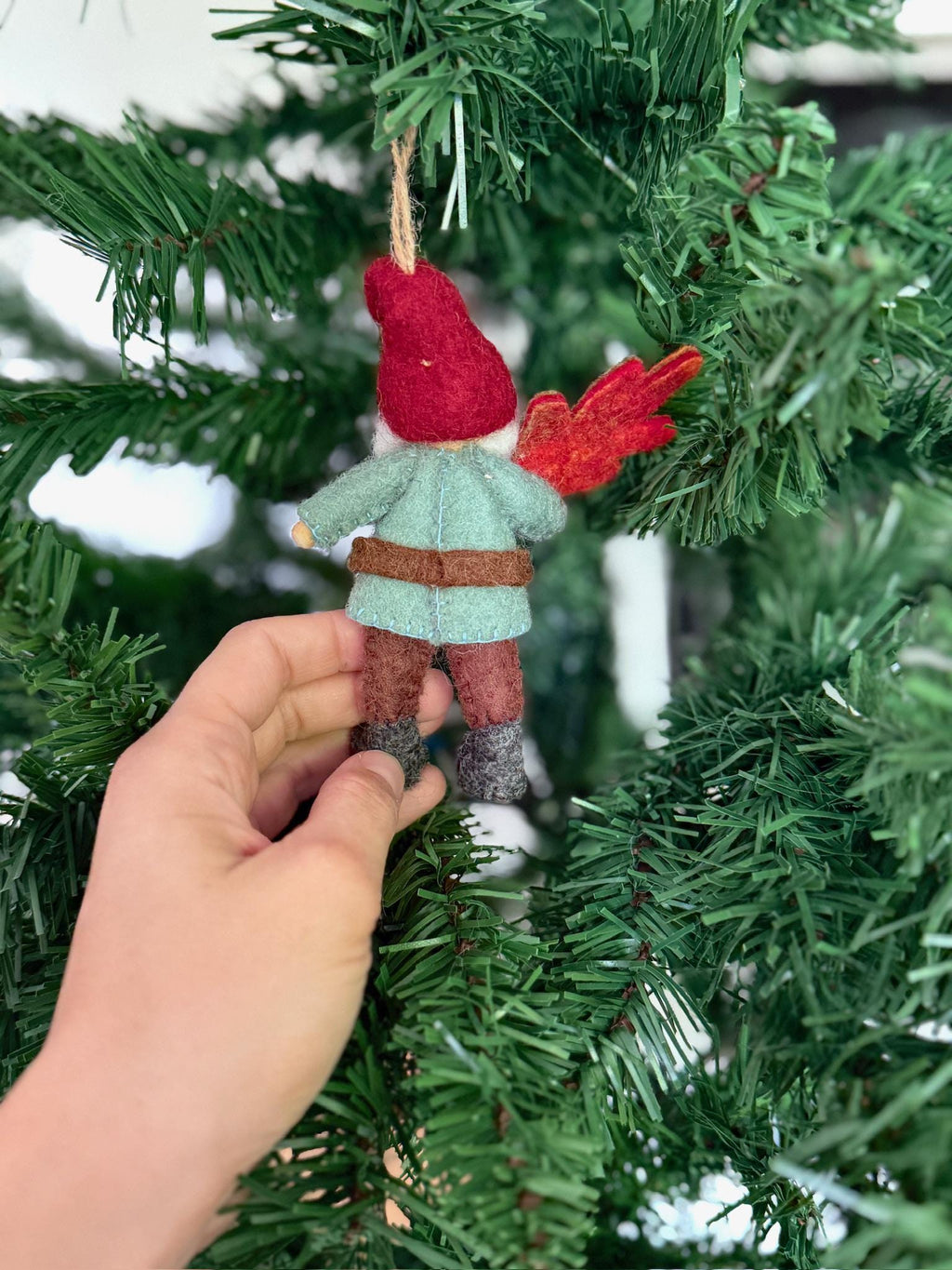 Weihnachtsanhänger Zwerg mit Blatt I Wichtel I Christbaumschmuck Weihnachtsdeko I Weihnachtsbaum I Weihnachtswichtel I Weihnachtszwerg