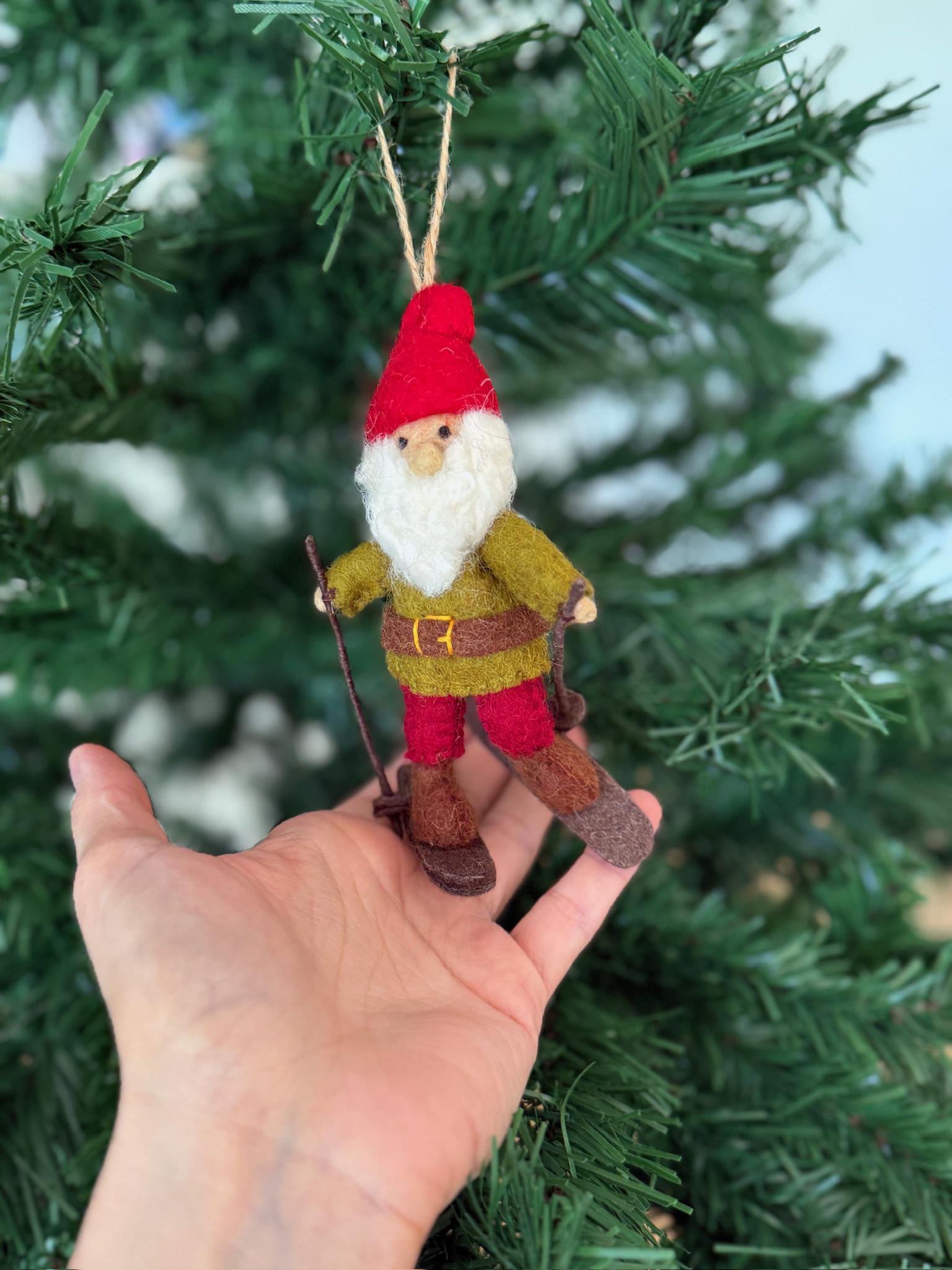 Weihnachtsanhänger Zwerg I Skifahrer I Christbaumschmuck Weihnachtsdeko I Weihnachtsbaum I Alpin I Wichtel