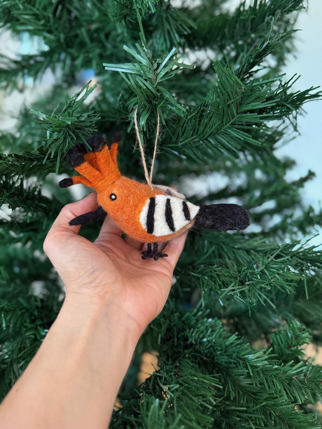 Filzanhänger Wiedehopf I Christbaumschmuck I Weihnachtsdeko I Winterdeko I Weihnachtsbaum I Frühlingsdeko I Vogeldeko I Naturdeko I Fair