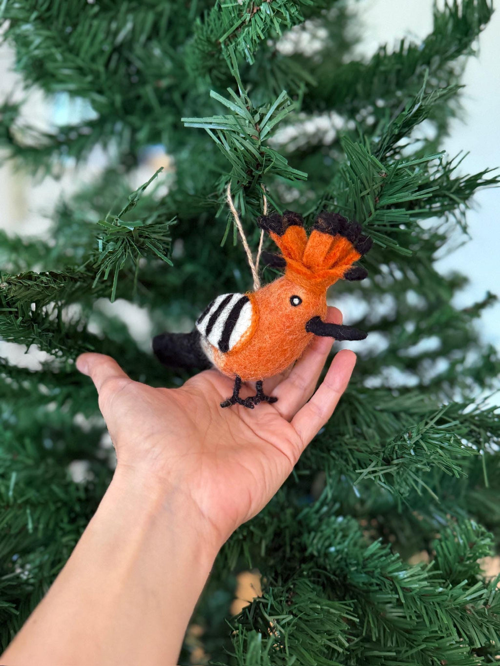 Filzanhänger Wiedehopf I Christbaumschmuck I Weihnachtsdeko I Winterdeko I Weihnachtsbaum I Frühlingsdeko I Vogeldeko I Naturdeko I Fair
