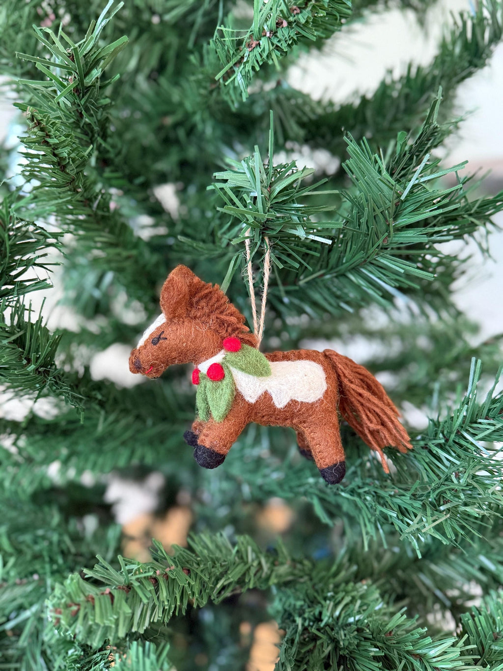 Weihnachtsanhänger Pferd I Filz Christbaumschmuck I Weihnachtsdeko Pferdchen
